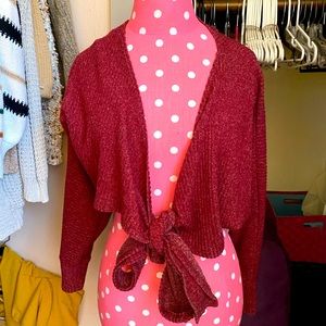 Fashion Nova Tie Crop Sweater